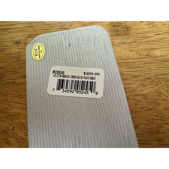 Victoria Townsend Fine Silver Plated 1/2ct Genuine Rose Cut Diamond Bracelet - Picture 8 of 9